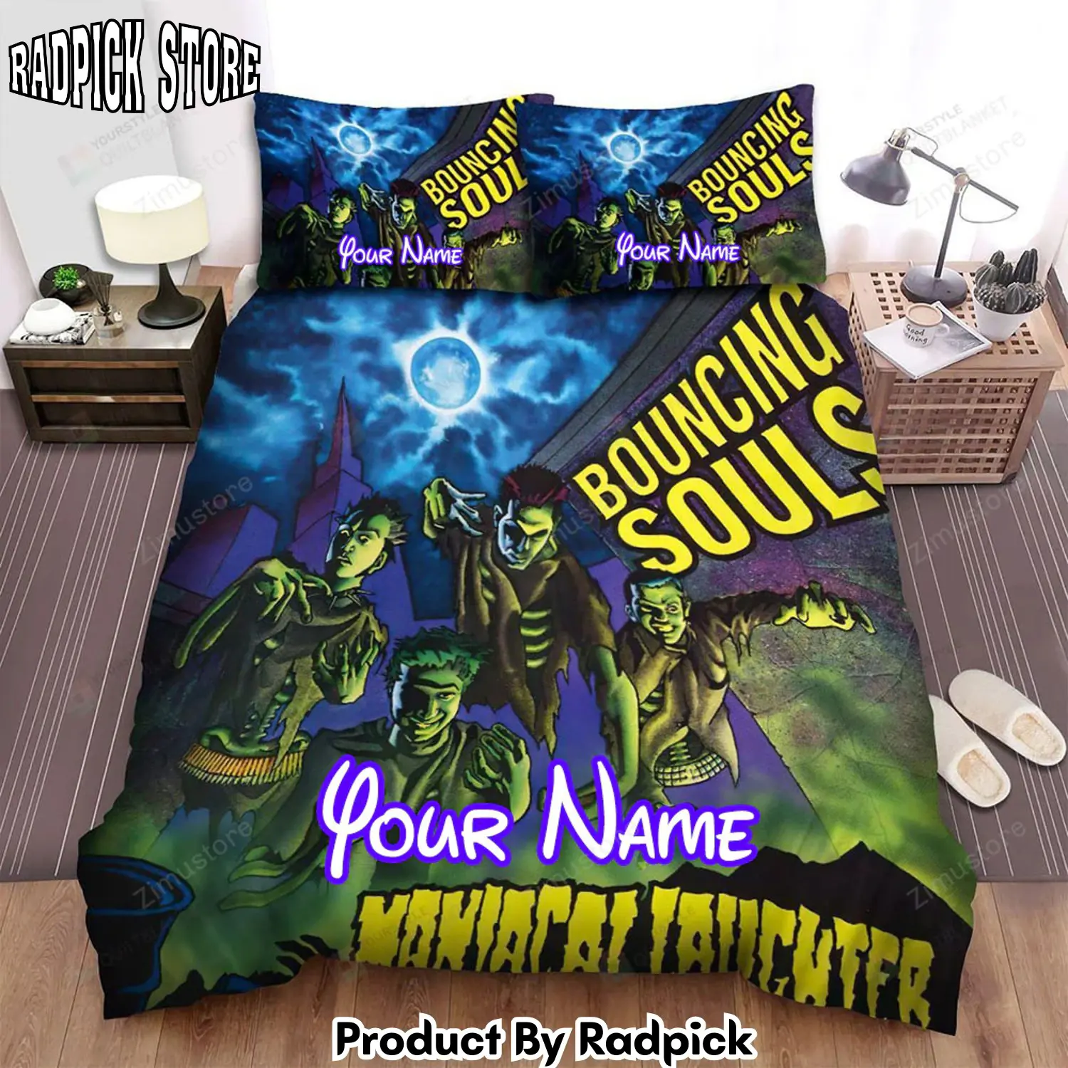 Radpick the bouncing souls band maniacal laughter album cover bed sheets spread comforter duvet cover personalized name bedding sets rp3271330